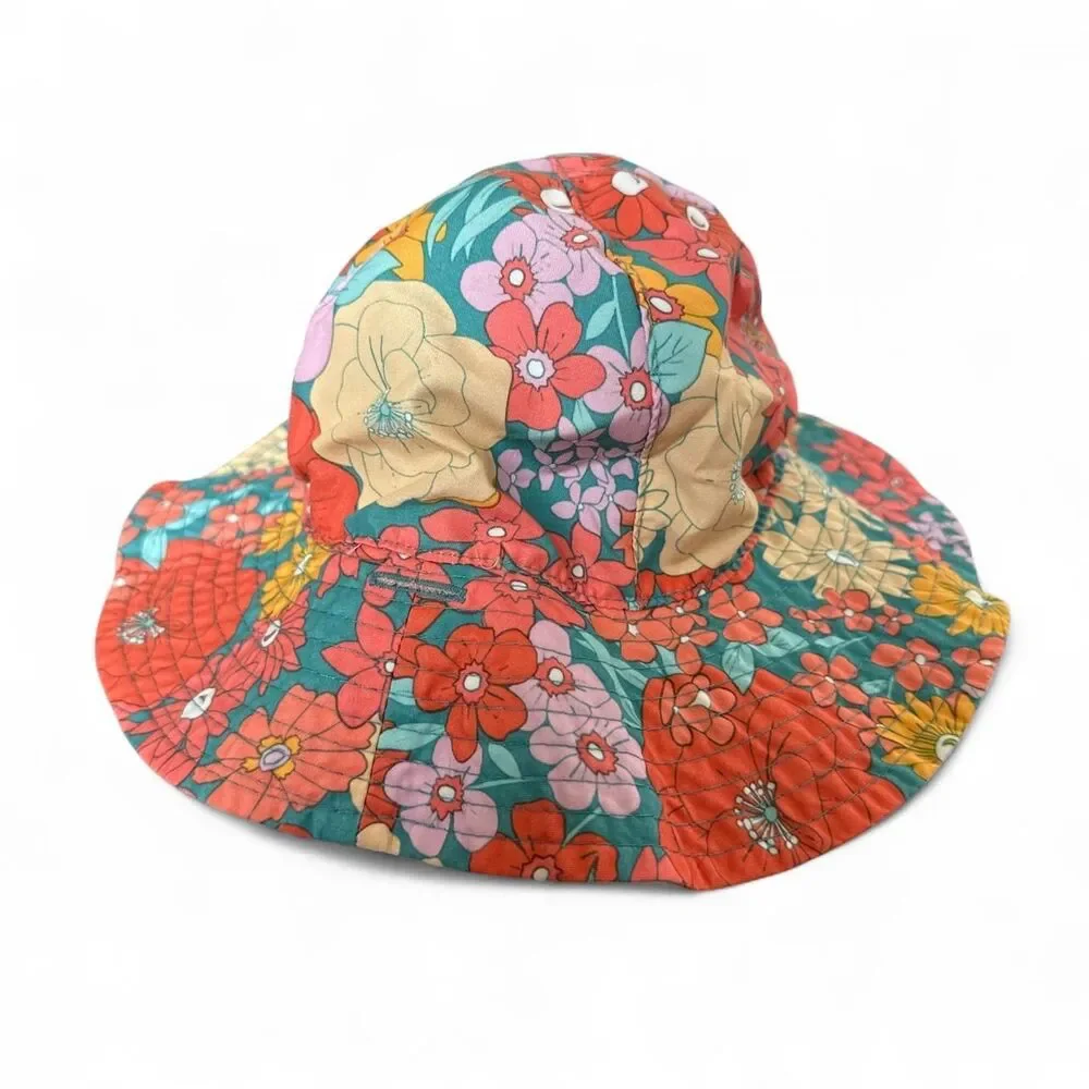 Carter’s Reversible Floral Baby Sun Hat | Toddler Bucket Hat | Aqua & Retro Flow
